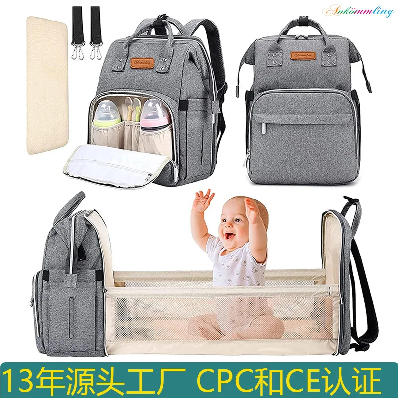 Folding mommy bed package cross-border hot multi-function folding mother and baby bag waterproof large capacity mommy