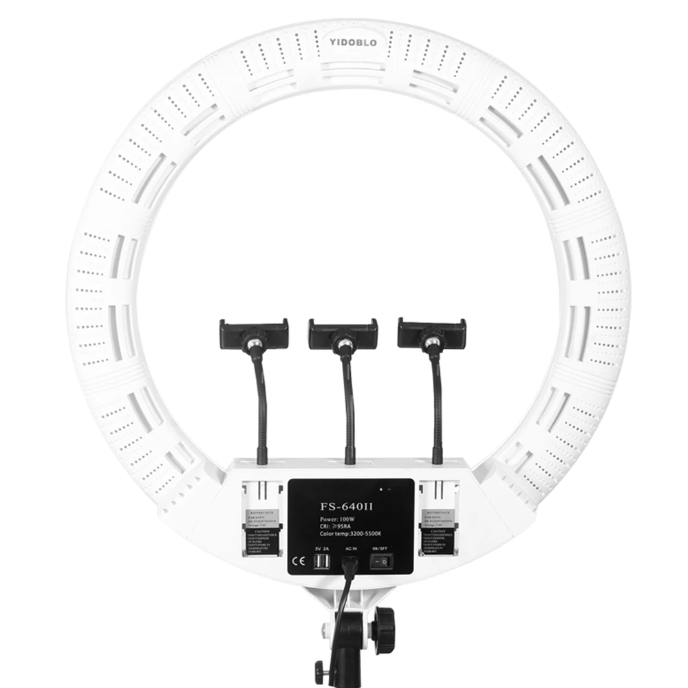 

Yidoblo FS-640SII 22 Inch LED Ring Lights Lamp 100W with Tripod Make-up for Video Studio Photo Photography Lighting Live Show