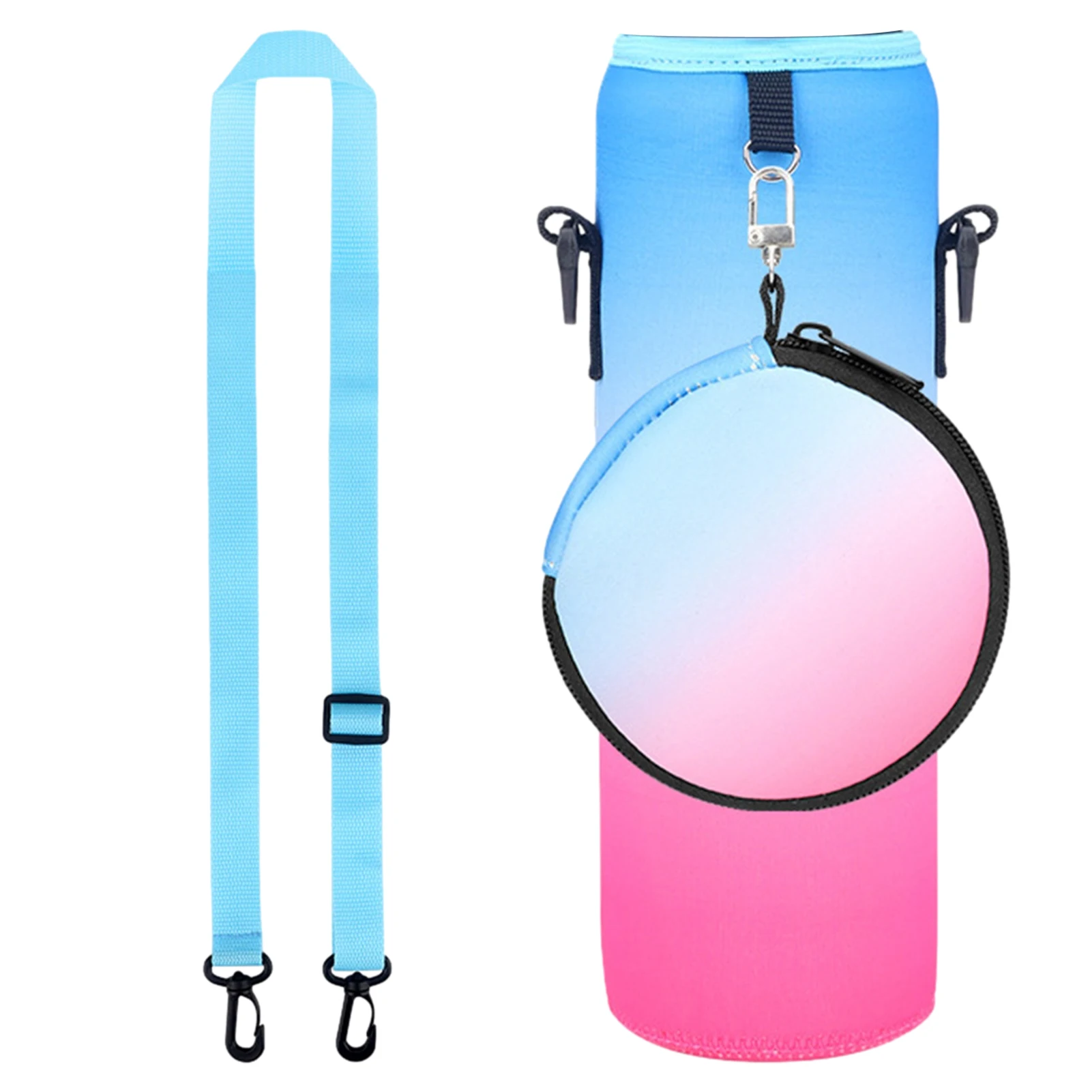 

Insulated Water Bottle Cover Water Bottle Tote Carrier Sports Bottle Sleeve Water Bottle Sling For Walking With Pocket