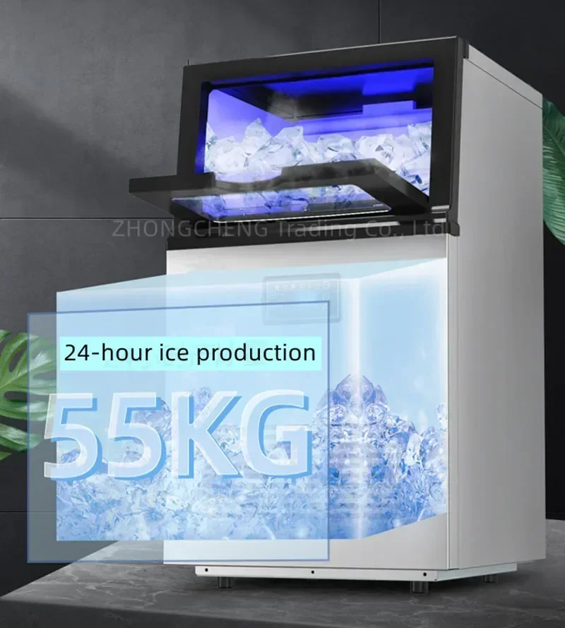 Льдогенератор коммерческий магазин чая с молоком большой 75/100 кг большая емкость