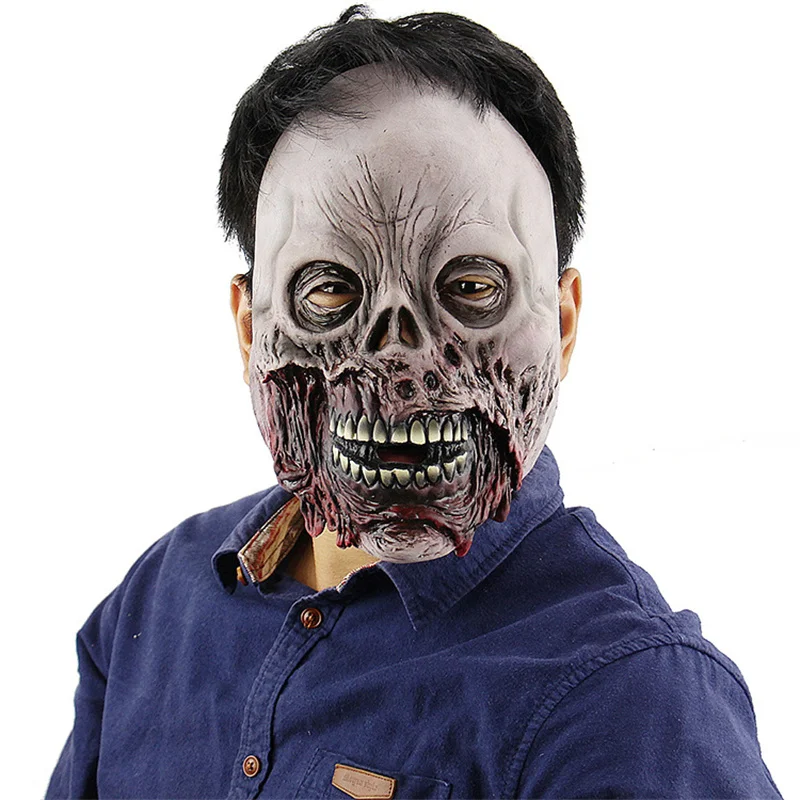

Страшная Реалистичная маска зомби на Хэллоуин, страшное необычное платье, реквизит для косплея дома с привидениями