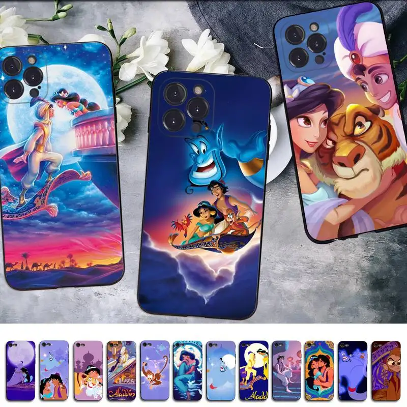 

Disney Aladdin Phone Case For iPhone 14 13 12 Mini 11 Pro XS Max X XR SE 6 7 8 Plus Soft Silicone Cover