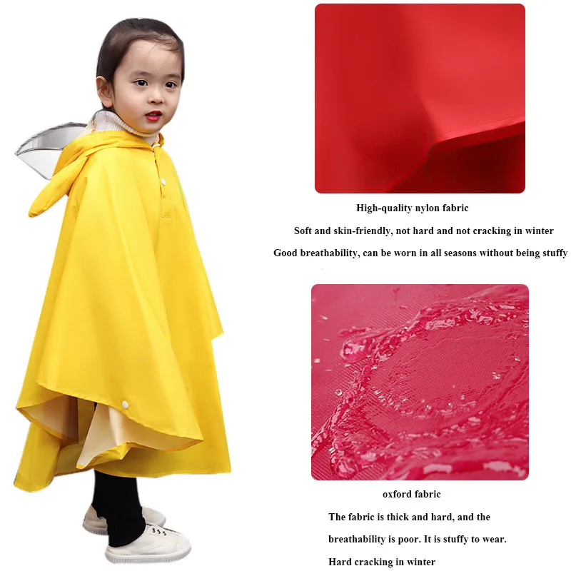 Дождевик детский непромокаемый с накидкой дождевик для учеников начальной школы
