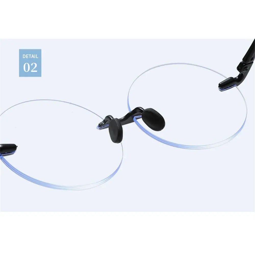 Очки без оправы с ромбовидной огранкой и защитой от УФ-синих лучей сверхлегкие