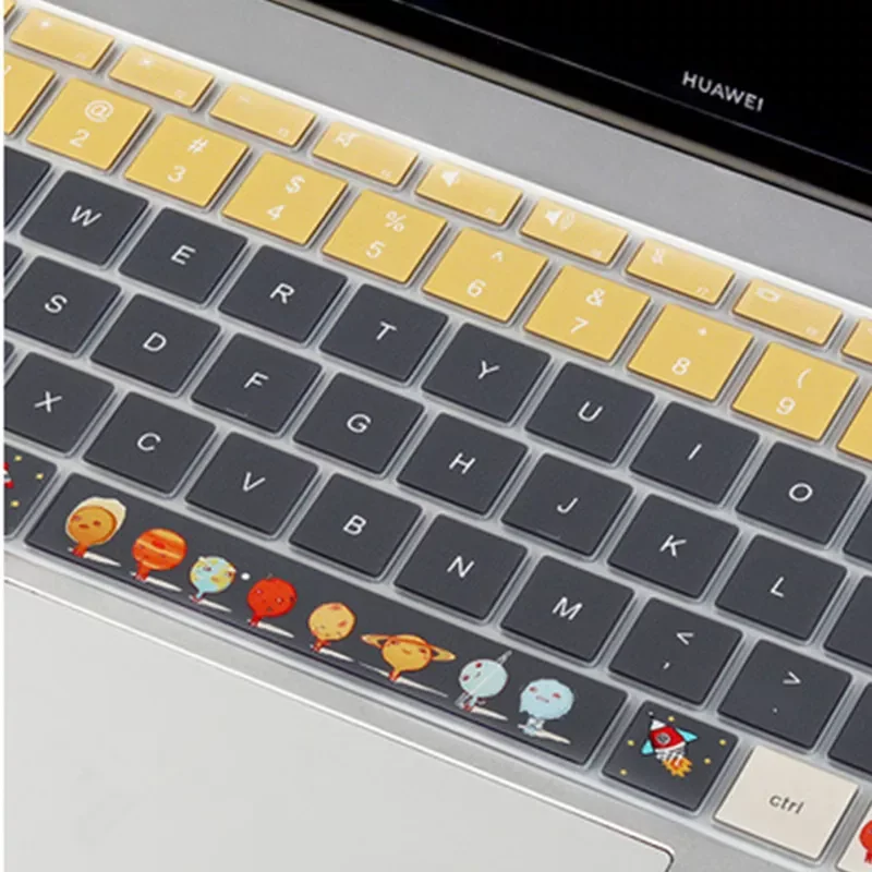 

English Letters Keyboard Cover Stickers for Huawei Matebook X Pro 13.9 D14 D15 Soft Silicone Letters Alphabet Protective Film
