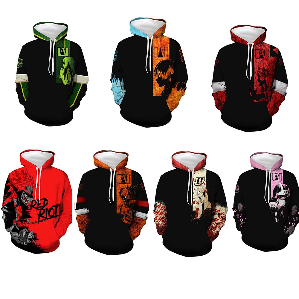 

Anime My Hero Academia 3D Hoodie Sweatshirts Men Women Hoodies Pullover Streetwear Outerwear Casual Coat Cosplay Costume