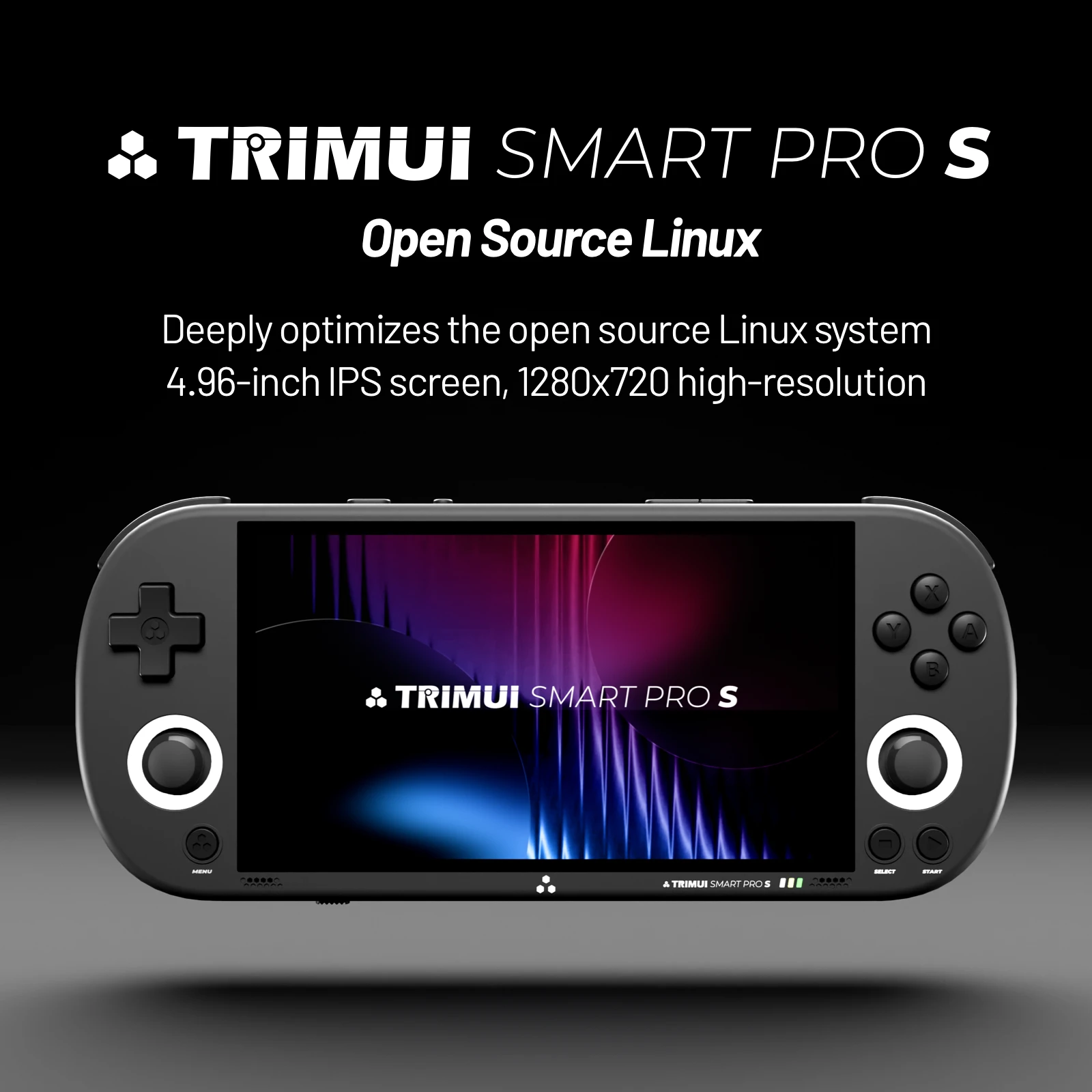 Фото Портативная игровая консоль TRIMUI SMART PRO S, экран IPS 4,96 дюйма, процессор Allwinner A523, джойстик Холла и RGB-подсветка TG5050 Playe №3