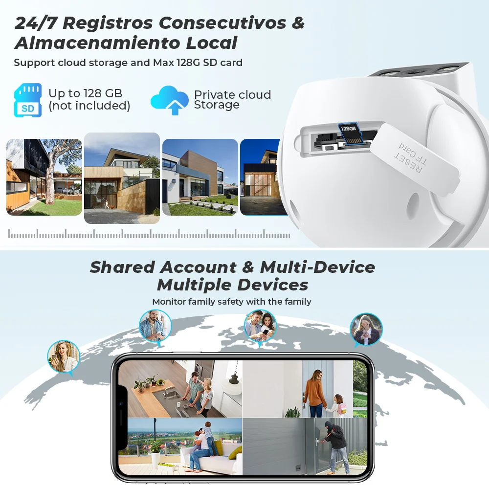 Уличная камера видеонаблюдения 8 МП 4K с Wi-Fi и функцией ночного видения