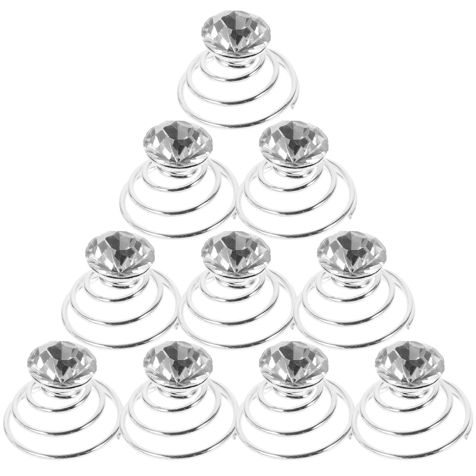 

12 Pcs Wedding Hair Accessories Mini Rhinestone Clips Women Tool Spiral Pins Miss