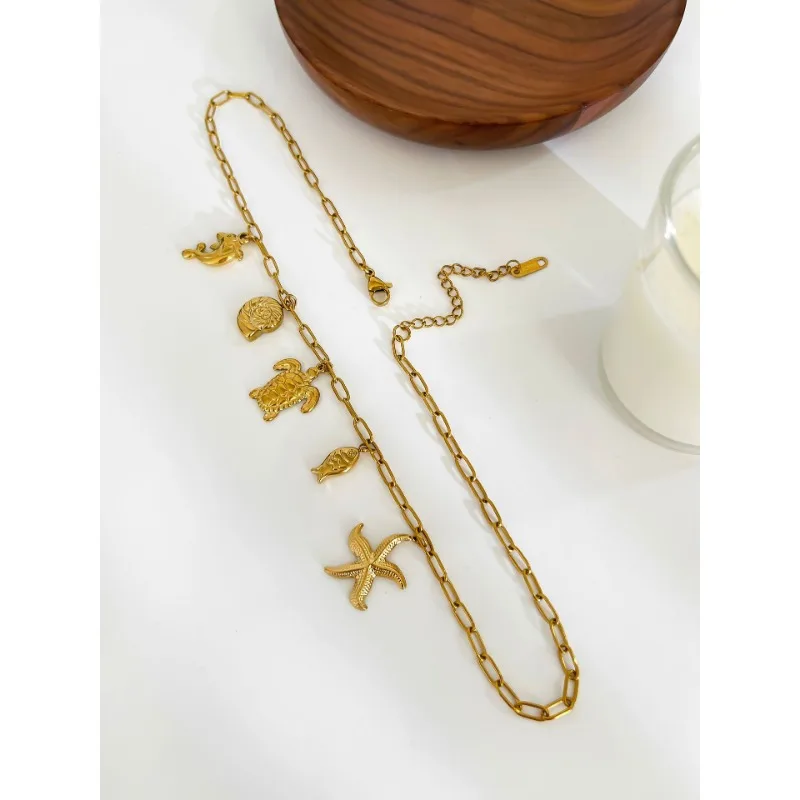 Подвеска в виде раковины морской звезды черепахи дельфина рыбы индивидуальное