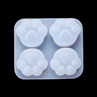 cute cat paw modeling silicone mold cat footprints epoxy casting mold for diy animal paw crafting mould keychain desktop decor