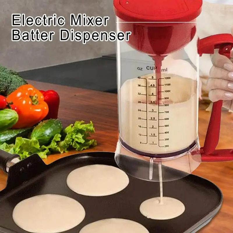New Cupcakes Pancakes Batter Dispenser Cream Speratator With Measuring Label Cookie Batter Dispenser For Pastry And Baking Tools