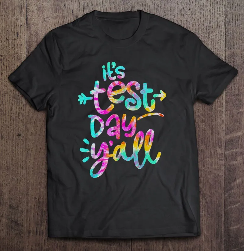 

Мужская футболка с надписью «It's Test», винтажная тенниска для учеников, тест на День всех учеников