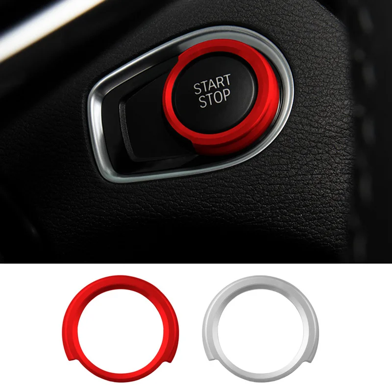 

For BMW X1 304 Stainless Steel Start Switch Button Ring Stickers Car Ignition Switch Cover Auto Interior Covers 2012 2013 2014