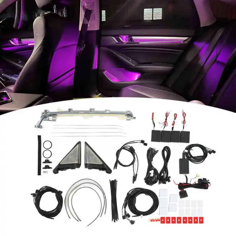 

Upgrades 64 Colors 21 Lights Ambient Lighting Kits Switch Controller Replacement for Honda Accord 2018 2019 2020 2021 2022