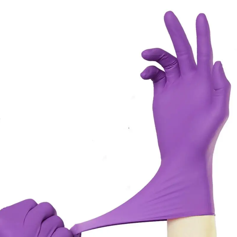

Нитриловые перчатки, одноразовые гипоаллергенные перчатки из черного латекса, для пищевых продуктов, водонепроницаемые нестерильные, для уборки кухни
