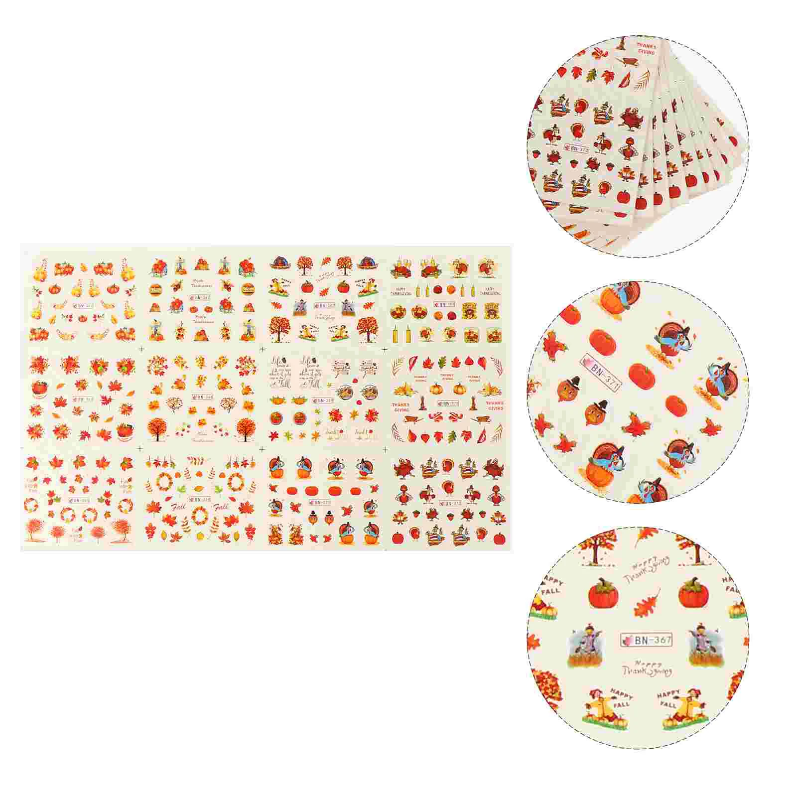 

12 шт., наклейки для ногтей