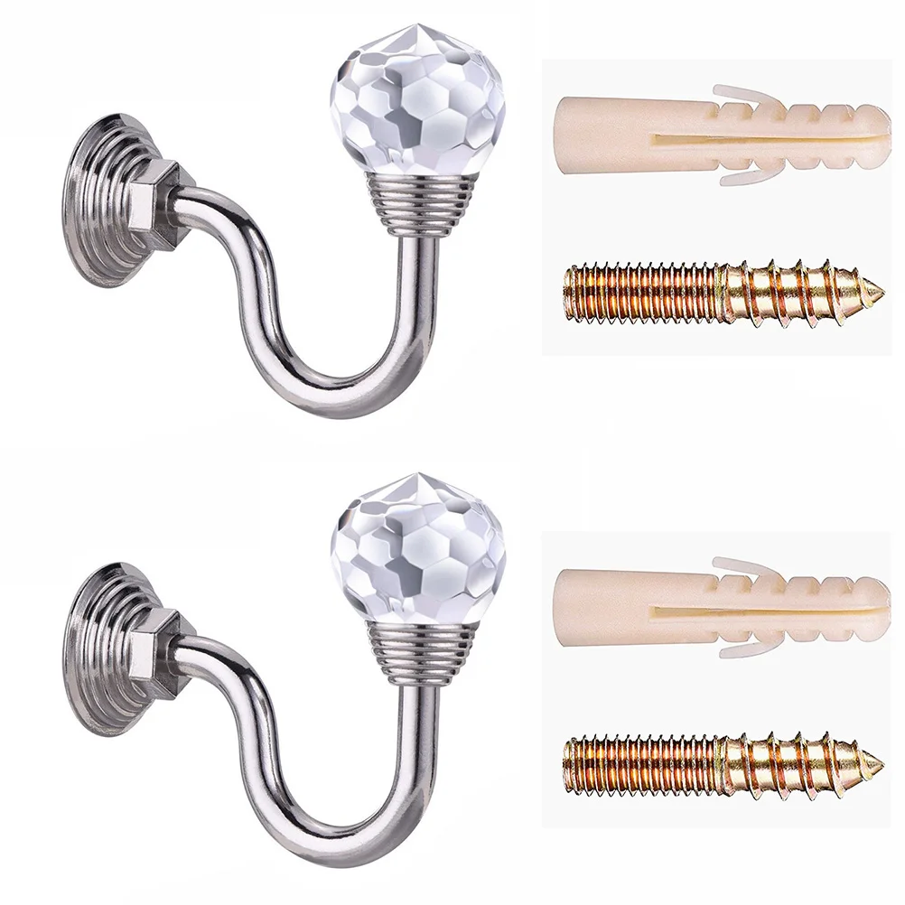 

2Pcs Curtain Holdbacks Hooks Drapery Tiebacks Hook Decorative Curtain Holdback Window Treatment Tieback Curtain Holdback