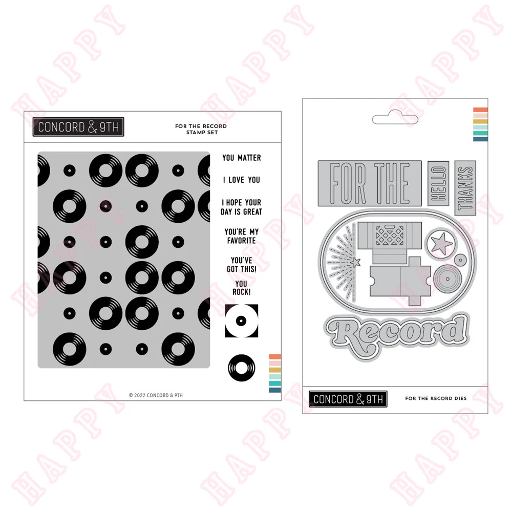 New Metal Cutting Dies And Stamp For The Record DIY Scrapbooking Envelope Greeting Card Decorative Embossing Handcraft Template