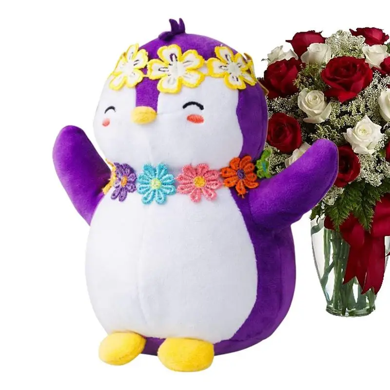 

Плюшевые игрушки пингвин, милая Цветочная кукла, мягкая подушка для мальчиков и девочек, подарок для детей 20 см, подарок на день рождения, плюшевые Пингвины