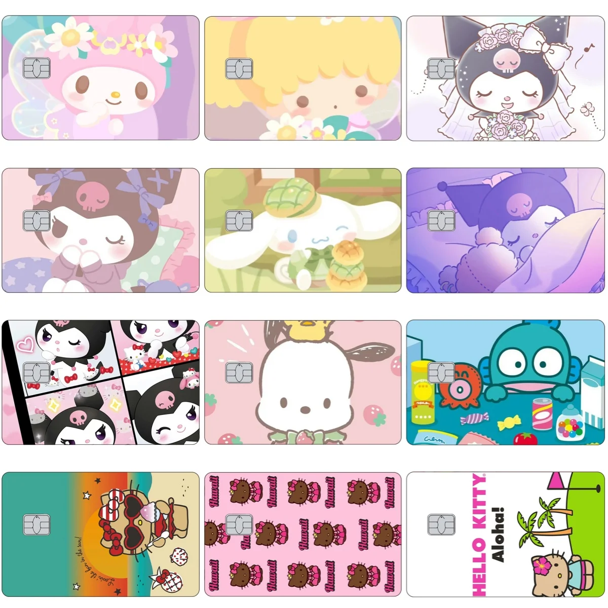 Милые Kawaii дебетовые стикеры Kuromi для самостоятельной сборки аниме Hello Kitty Hangyodon My