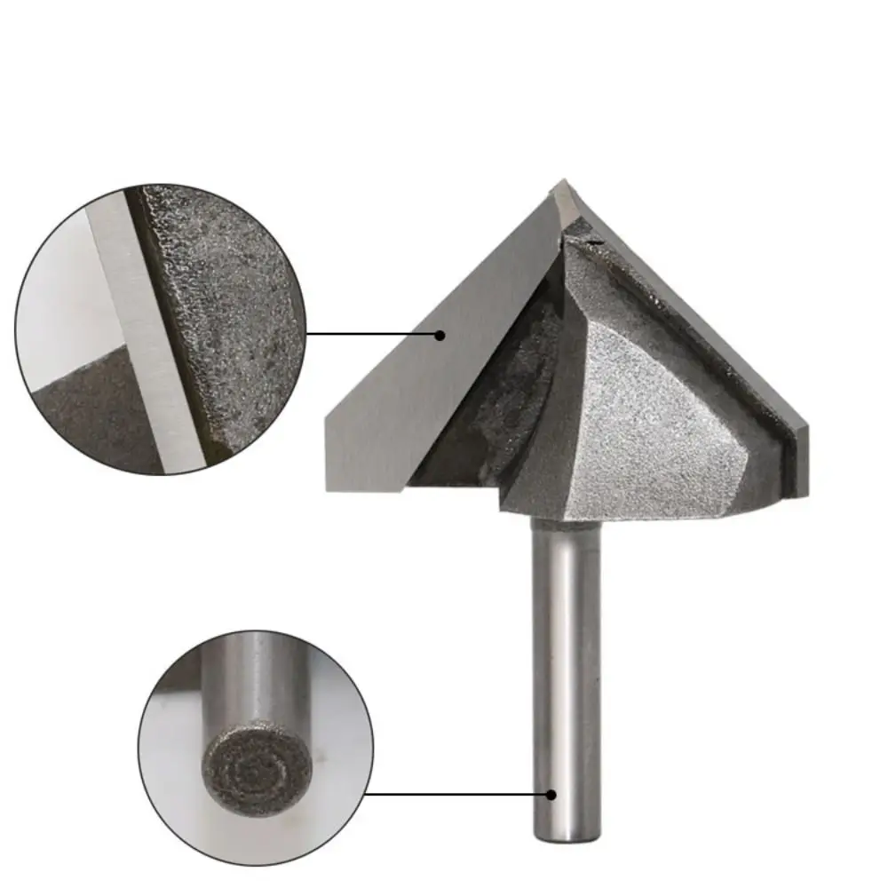 

6.35mm Shank Router Bit Convenient 90 Degree V Groove Carving Machine Woodworking Tool Milling Cutter