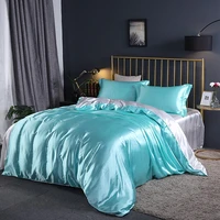 factory european style silk four piece mulberry silk satin sheet duvet cover bed sheet summer pure products double bed set