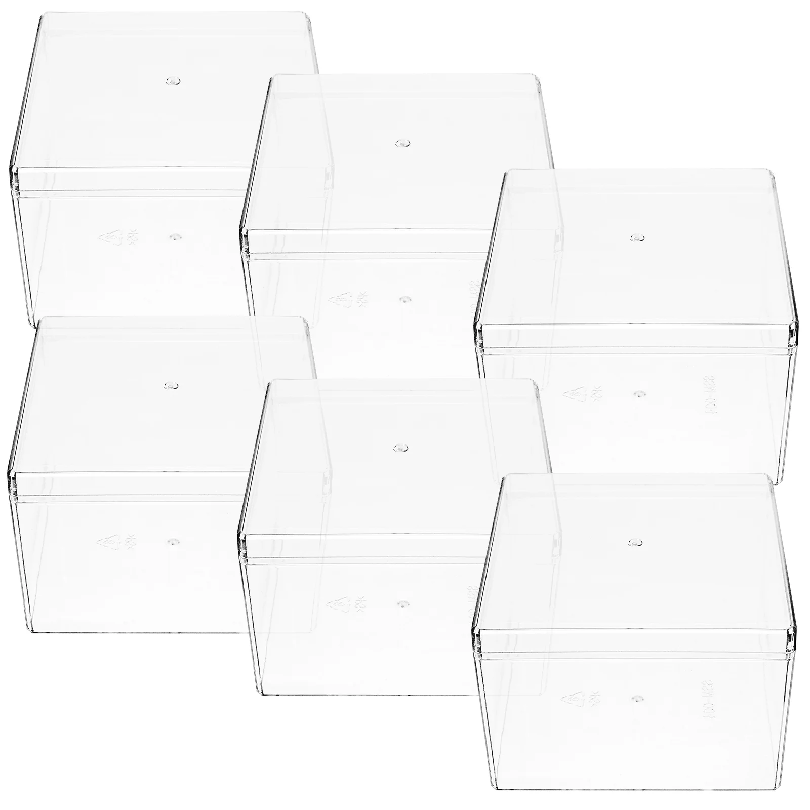 

6Pcs Portable Square Transparent Clear Cake Box Transparent Box Clear Gift Boxes Transparent Cake Box for Home