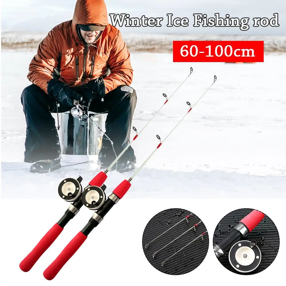 

Portable Ice Fishing Rods Winter Travel Crab Fishing Reels Ice Fishing Rods Tackle Pole Fishing Tackle