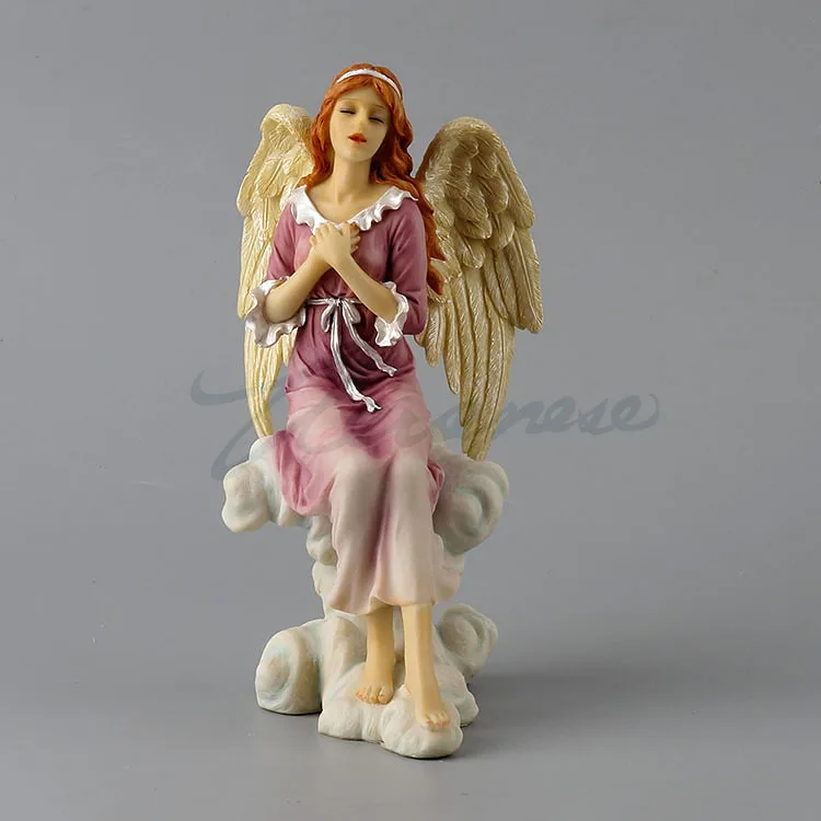 

Статуэтка ангела из смолы, Поющая Статуэтка ангела в европейском стиле из смолы, украшение для дома и офиса, подарок на день рождения