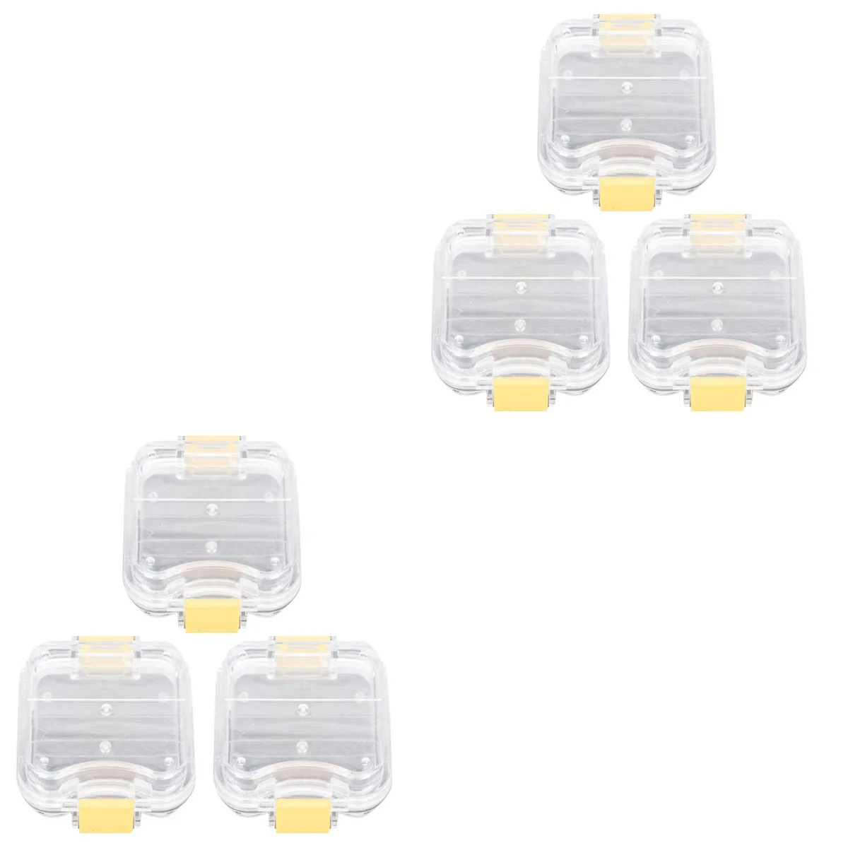 

6 Pcs Clear Container Lid Tooth Box Transparent Denture Case Film Holder Plastic Material Dental Child