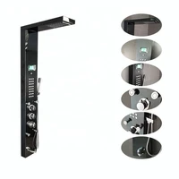 led screen shower panels wand with three control buttons and 5 body massage jets