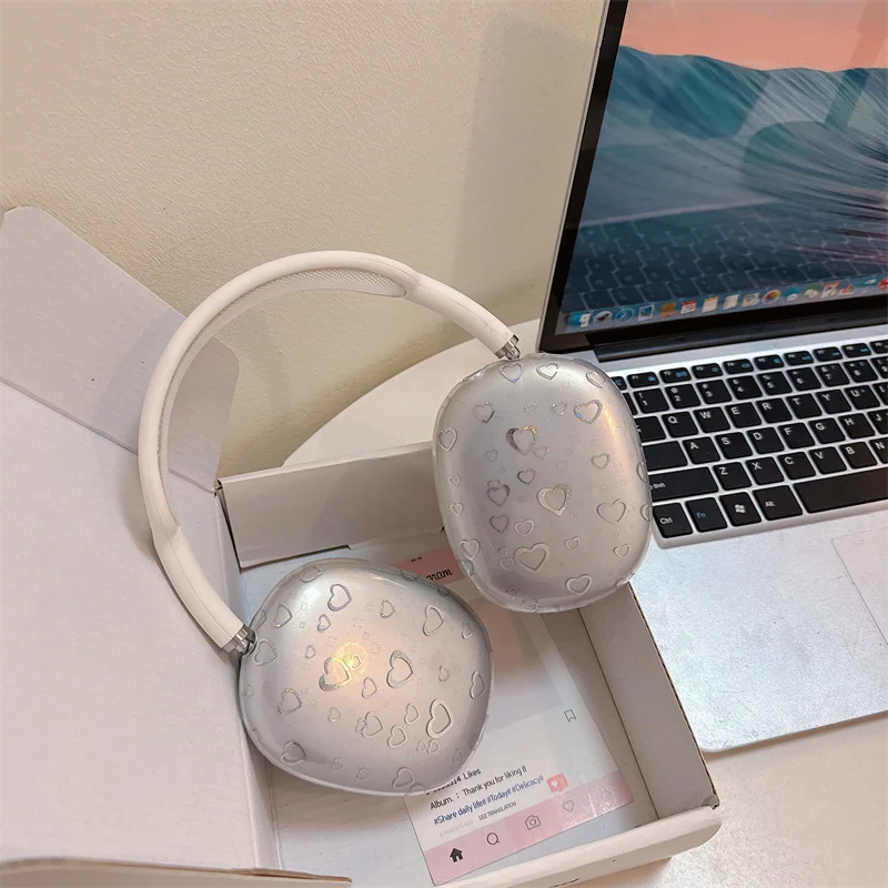 Модный крутой блестящий чехол для Airpods Max защитный декор наушников Apple защита