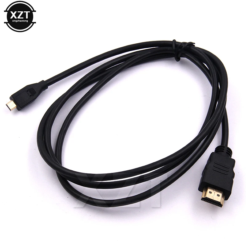 1 шт., лидер продаж, кабель 5 футов, 1,5 м, V1.4 «штырь-штырь», HDMI-совместимый с Micro HDMI-кабель 1080p 1440p для HDTV PS3