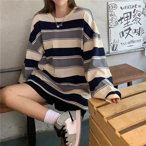 Sweatshirt Women Harajuku Pullovers Korean Fashion Couples Matching Long Sleeve Casual Comfortable Crewneck Loose