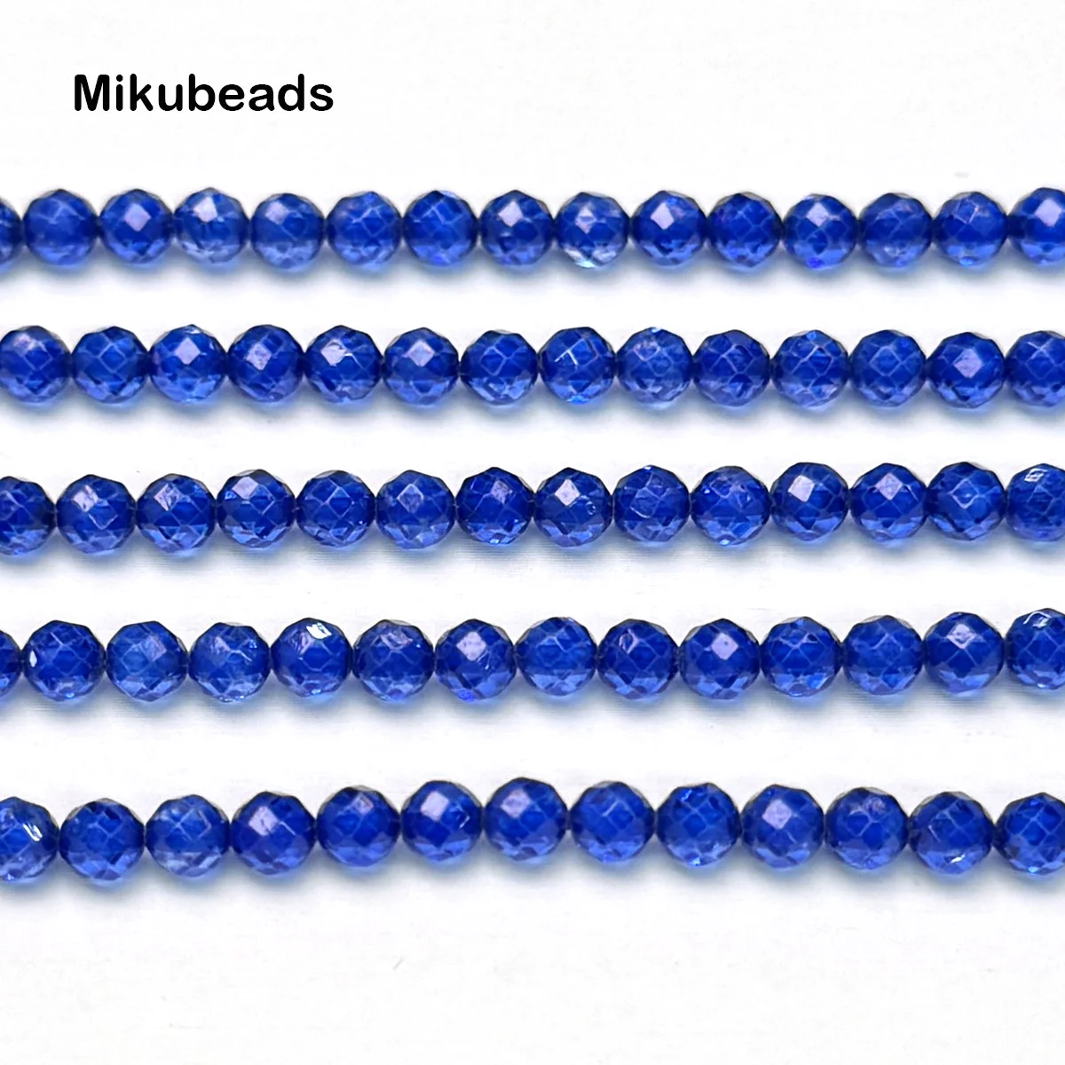 Круглые бусины с сапфировым покрытием для изготовления браслетов ожерелий