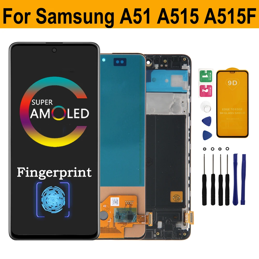 

Super AMOLED For Samsung Galaxy A51 A516 SM-A515F/DS LCD Display Touch Screen Digitizer Assembly for Samsung A515 A515F A515F/DS