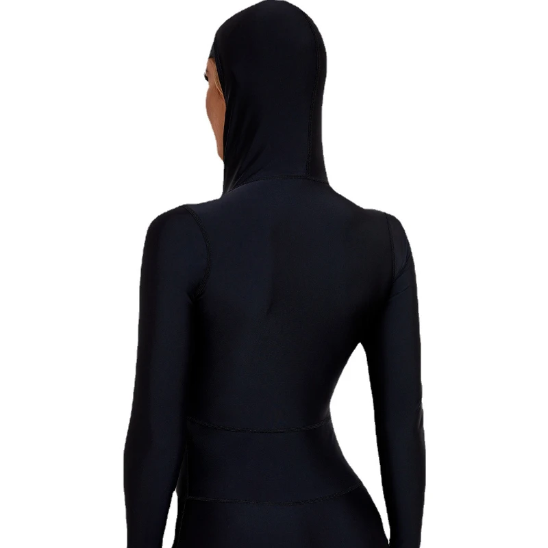 Burkini Muslim Swimwear 2023 One Piece Hooded Long Sleeved Pants Conservative Women's Swimwear Maillot De Bain Musulman Femme