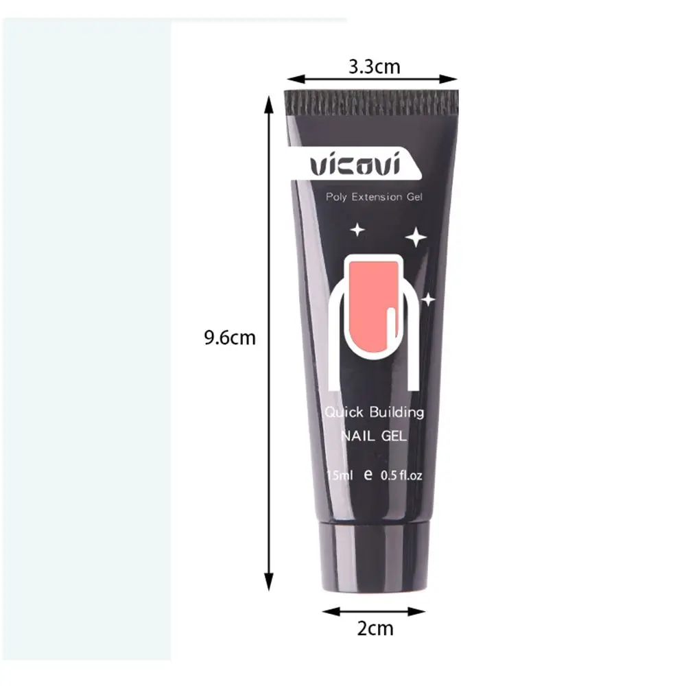 15ml Poly Nail Gel UV Extension Builder Quick Building Tips Art Manicure Tool |