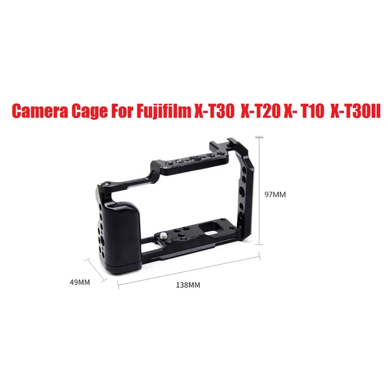 

Aluminum Camera Cage For Fujifilm Fuji X-T30 X-T20 X- T10 X-T30II Protective Cage Accessories Quick Release Plate