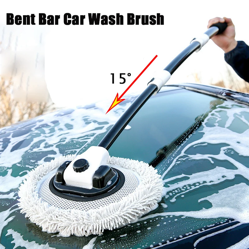 

Новинка, щетка для мытья автомобиля, телескопическая швабра с длинной ручкой, шенилловая щетка, двойная щетка, головки, автомобильные аксес...