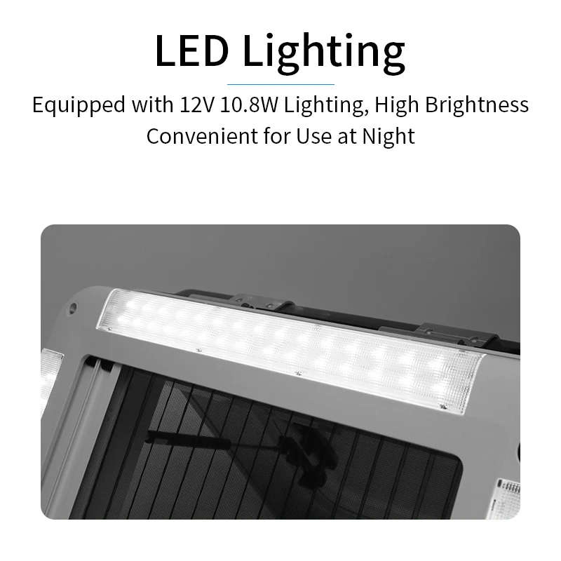 Фото Окно для автодома TYTXRV 500*500 мм с LED-подсветкой 12В, сеткой от насекомых и жалюзи, алюминиевая рама, люк на крышу, запчасти для автодомов №4