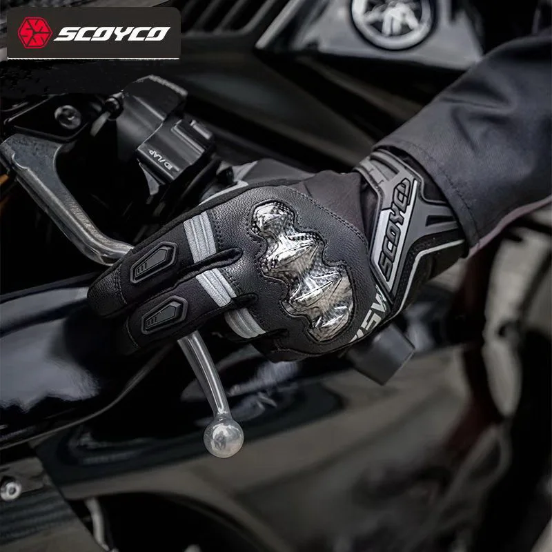 Зимние мужские женские водонепроницаемые мотоциклетные перчатки SCOYCO аксессуары