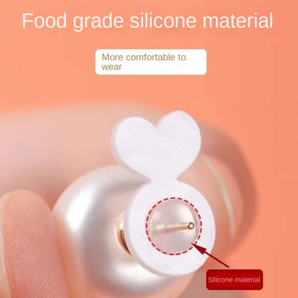 Удобные подставки для сережек резиновые задние подъемники акриловые белые