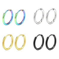 oocyspoo stainless steel small hoops earring piercing ear cartilage tragus simple thin circle anti allergic ear buckle
