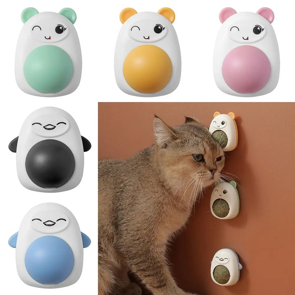 

Rotatable 2Pcs Pet Cat Catnip Toys Ball Cat Mint Candy Licking Snacks Catnip Snack Nutrition Energy Ball Kitten Cat Toy Supplies