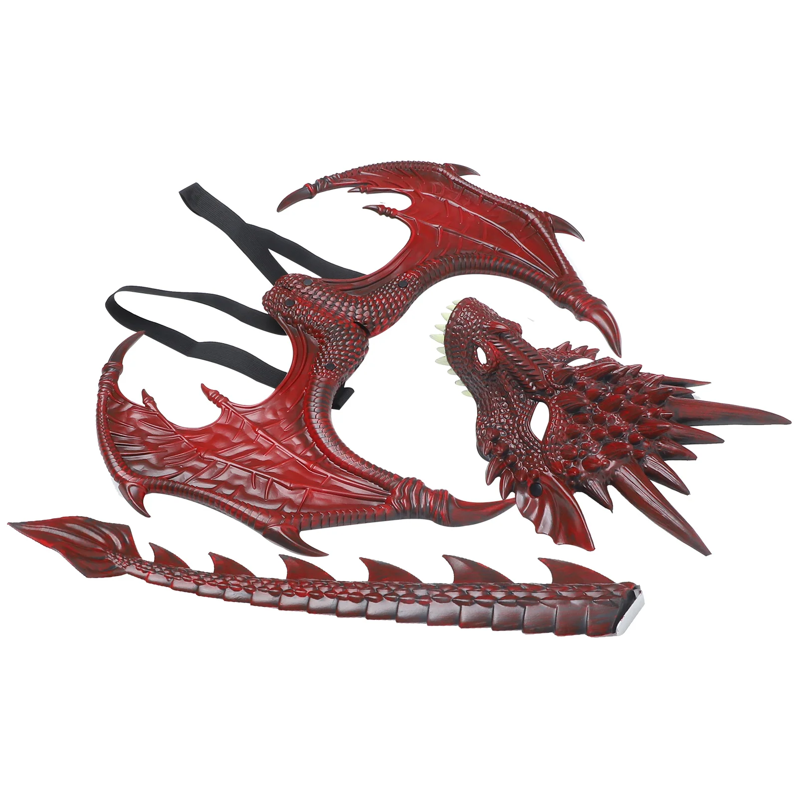 

Dragon Mask Wings Cosplay Costume Party Accessory Masks Halloween Supplies Kids Role Outfits Children Prop