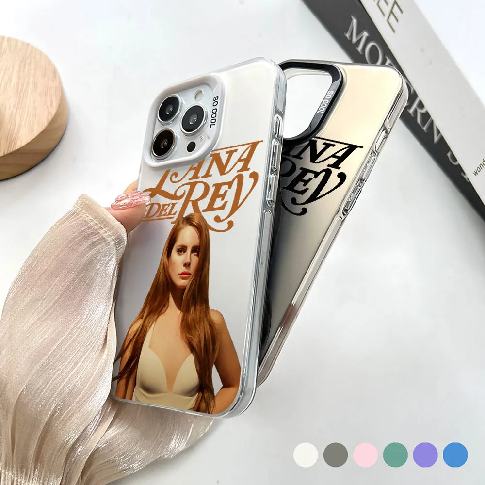 Чехол для телефона с постером Singer Lana Del Rey iPhone 14 15 16 13 12 11 Pro Max 7 8 Plus X XR XSMax Cqoue Cool Laser