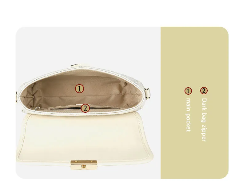 Oblique small bag female 2023 new qp100 fashion women's bag shoulder bag Chinese style white collar small square bag