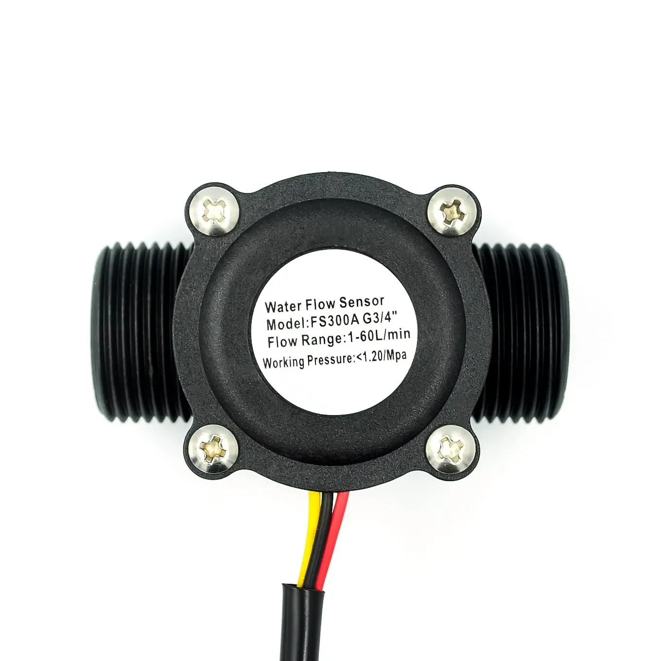 12V Water Flow Sensor DC 5-18V Flowmeter Hall Control Liquid Switch 1-30L/min 2.0MPa YF-S201 FS300A